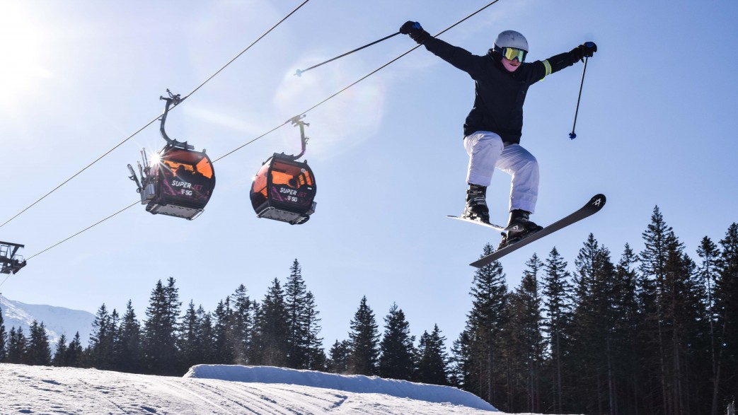 Nauka jazdy na nartach na Chopoku