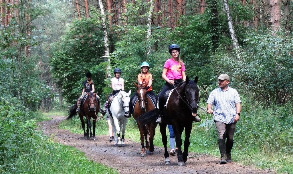 Nauka jazdy konnej na koloniach w Rogowcu