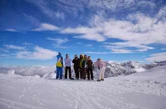 Zima- San Martino Di Castrozza Włochy-zima 